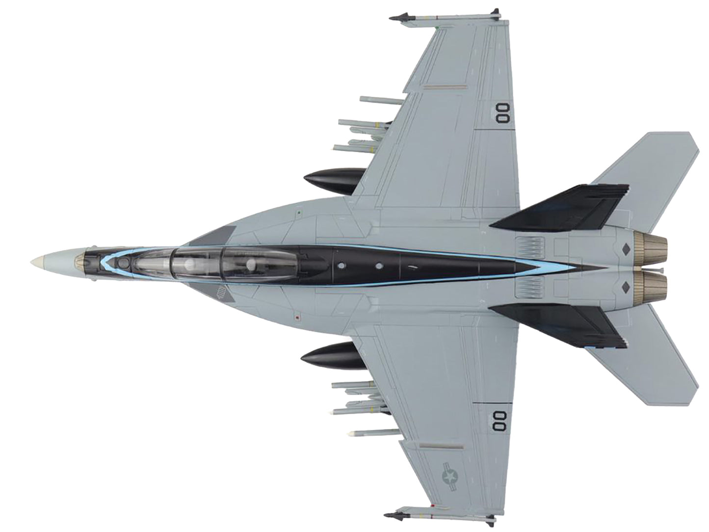 McDonnell Douglas F/A-18F Super Hornet Fighter Aircraft "TopGun 50th Anniversary Scheme" "NAWDC US Navy" "Air Power Series" 1/72 Diecast Model by Hobby Master