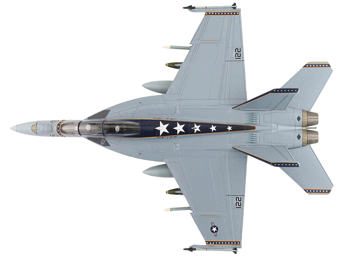 Boeing F/A-18F Super Hornet Fighter Aircraft "VFA-122 Flying Eagles" (2022) United States Navy "Air Power Series" 1/72 Diecast Model by Hobby Master