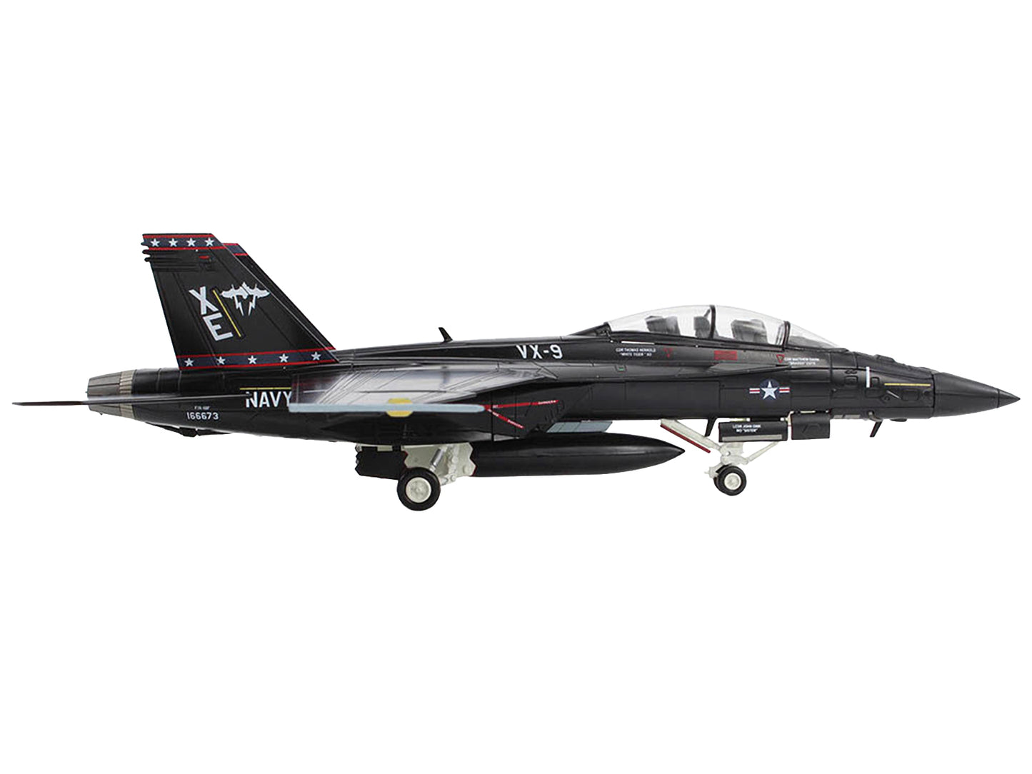 Boeing F/A-18F Super Hornet Fighter Aircraft "Vandy I VX-9" (2023) United States Navy (Unarmed Version) "Air Power Series" 1/72 Diecast Model by Hobby Master