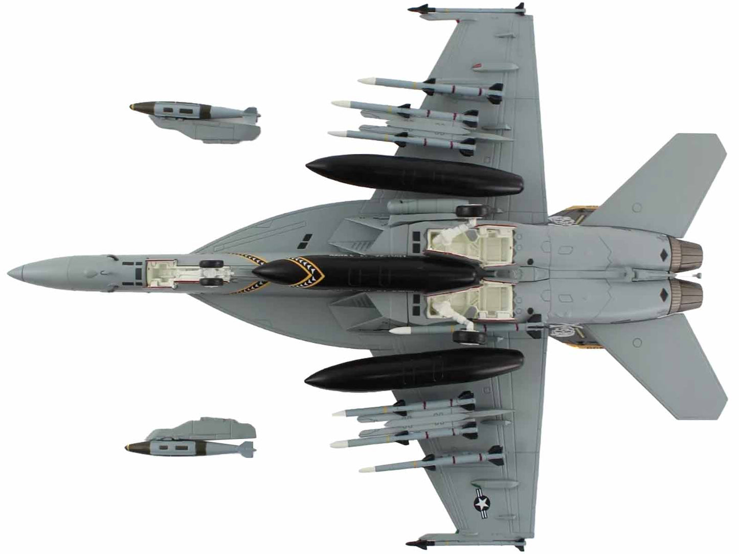 McDonnell Douglas F/A-18F Super Hornet Aircraft "VFA-103 Jolly Rogers USS George H. W. Bush" (2023) United States Navy "Air Power Series" 1/72 Diecast Model by Hobby Master