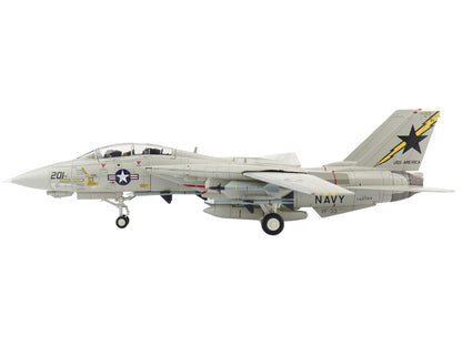 Grumman F-14A Tomcat Fighter Aircraft "Commander Snodgrass VF-33 USS America" (1990) "Air Power Series" 1/72 Diecast Model by Hobby Master