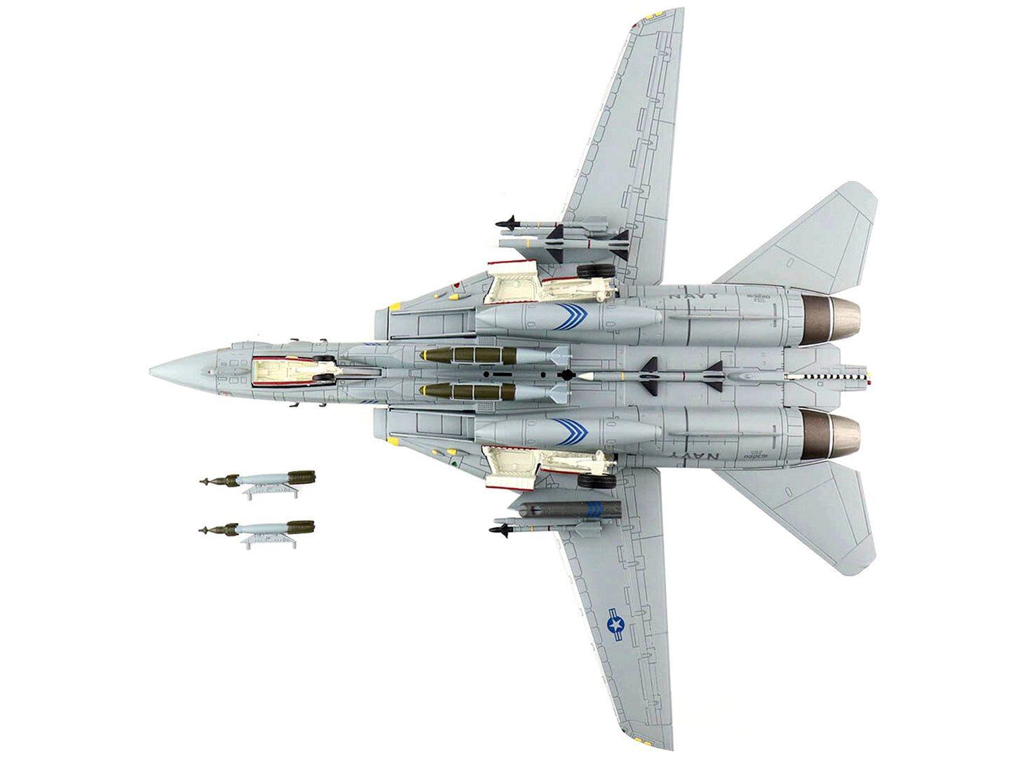 Grumman F-14B Tomcat Fighter Aircraft "OEF VF-143 'Pukin Dogs'" (2002) "Air Power Series" 1/72 Diecast Model by Hobby Master