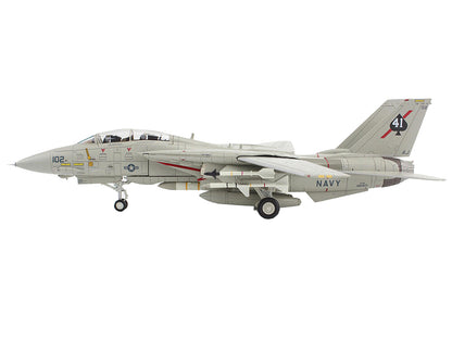 Grumman F-14A Tomcat Fighter Aircraft "Sukhoi Killer VF-41 Black Aces USS Nimitz" (1981) United States Navy "Air Power Series" 1/72 Diecast Model by Hobby Master