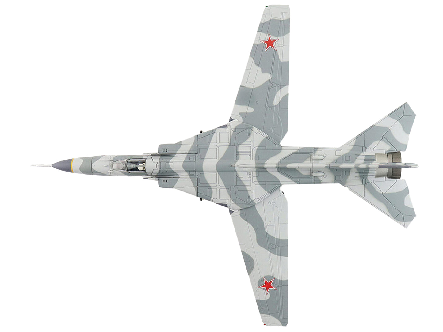 Mikoyan-Gurevich MiG-23MS Flogger-E Fighter Aircraft "4477th Test and Evaluation Squadron Red Eagles Nevada" (1981-88) United States Air Force "Air Power Series" 1/72 Diecast Model by Hobby Master