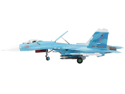 Sukhoi Su-27SM Flanker B Fighter Aircraft "Russian Air Force" (2013) "Air Power Series" 1/72 Diecast Model by Hobby Master