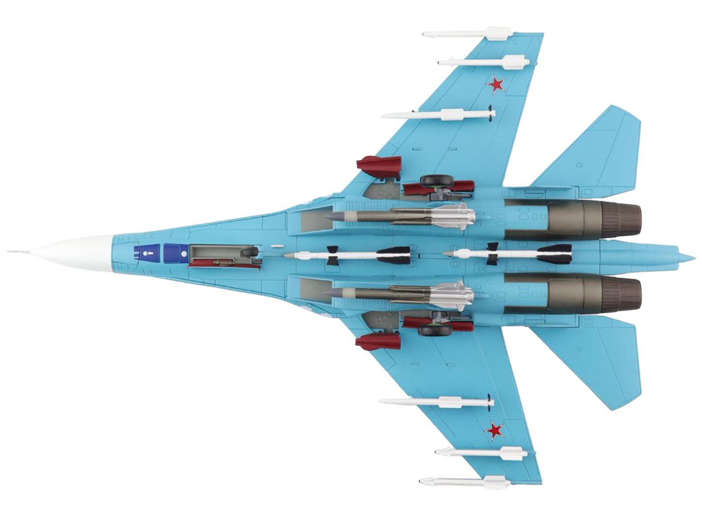 Sukhoi Su-27SM Flanker B Fighter Aircraft "Russian Air Force" (2013) "Air Power Series" 1/72 Diecast Model by Hobby Master