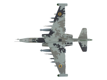 Sukhoi Su-25M1 Frogfoot Aircraft "Lieutenant Colonel Zhybrov 299th Tactical Aviation Brigade" (2022) Ukrainian Air Force "Air Power Series" 1/72 Diecast Model by Hobby Master