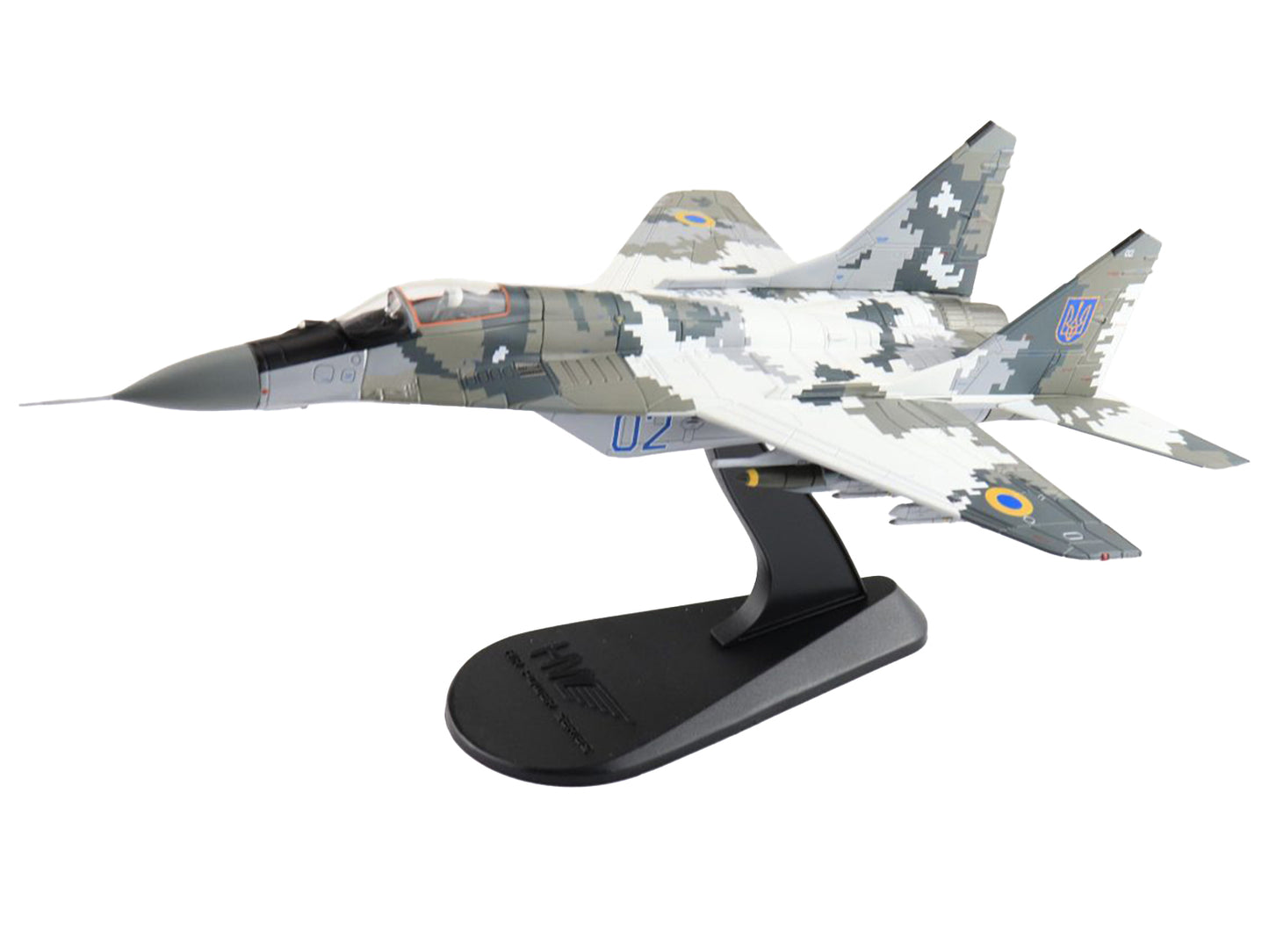 Mikoyan MiG-29 Fulcrum-C Fighter Aircraft "Blue #02" (2022) Ukrainian Air Force "Air Power Series" 1/72 Diecast Model by Hobby Master