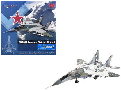 Mikoyan MiG-29 Fulcrum-C Fighter Aircraft "Blue #02" (2022) Ukrainian Air Force "Air Power Series" 1/72 Diecast Model by Hobby Master