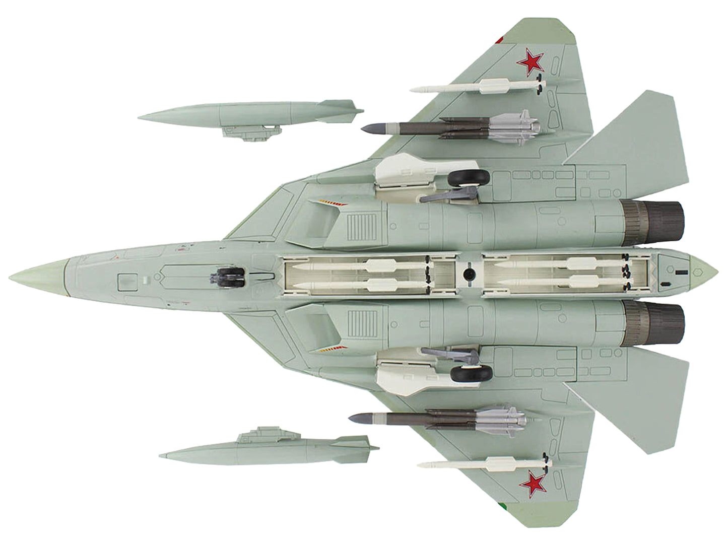 Sukhoi Su-57 Felon (T-50) Stealth Fighter Aircraft "Zhukovsky Airfield" (2023) Russian Air Force "Air Power Series" 1/72 Diecast Model by Hobby Master