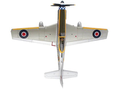 North American Mustang Mk.IV Fighter Aircraft "Flight Lieutenant Arthur S. 'Joe' Doley 19th Squadron" (1945) British Royal Air Force "Air Power Series" 1/48 Diecast Model by Hobby Master