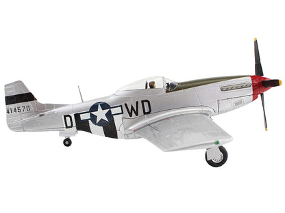 North American P-51D Mustang Fighter Aircraft "335th Fighter Squadron 4th Fighter Group Captain Ted Lines" United States Army Air Force "Air Power Series" 1/48 Diecast Model by Hobby Master