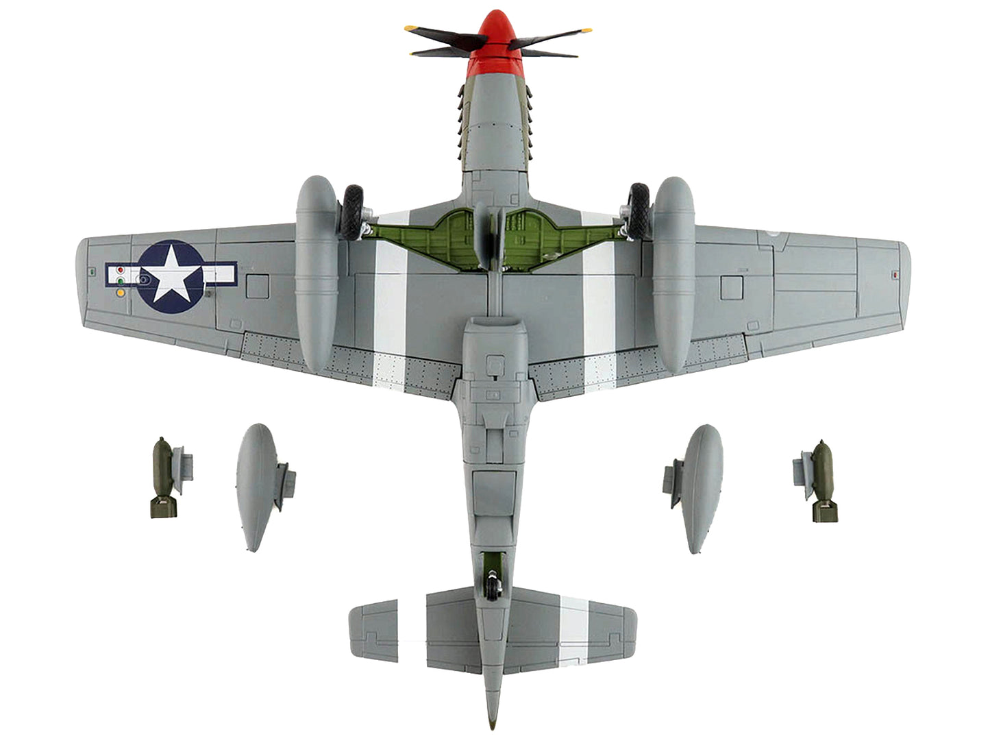 North American P-51B Mustang Fighter Aircraft "Steve Pisanos 4th FG 334th FS" (1944) "Air Power Series" 1/48 Diecast Model by Hobby Master