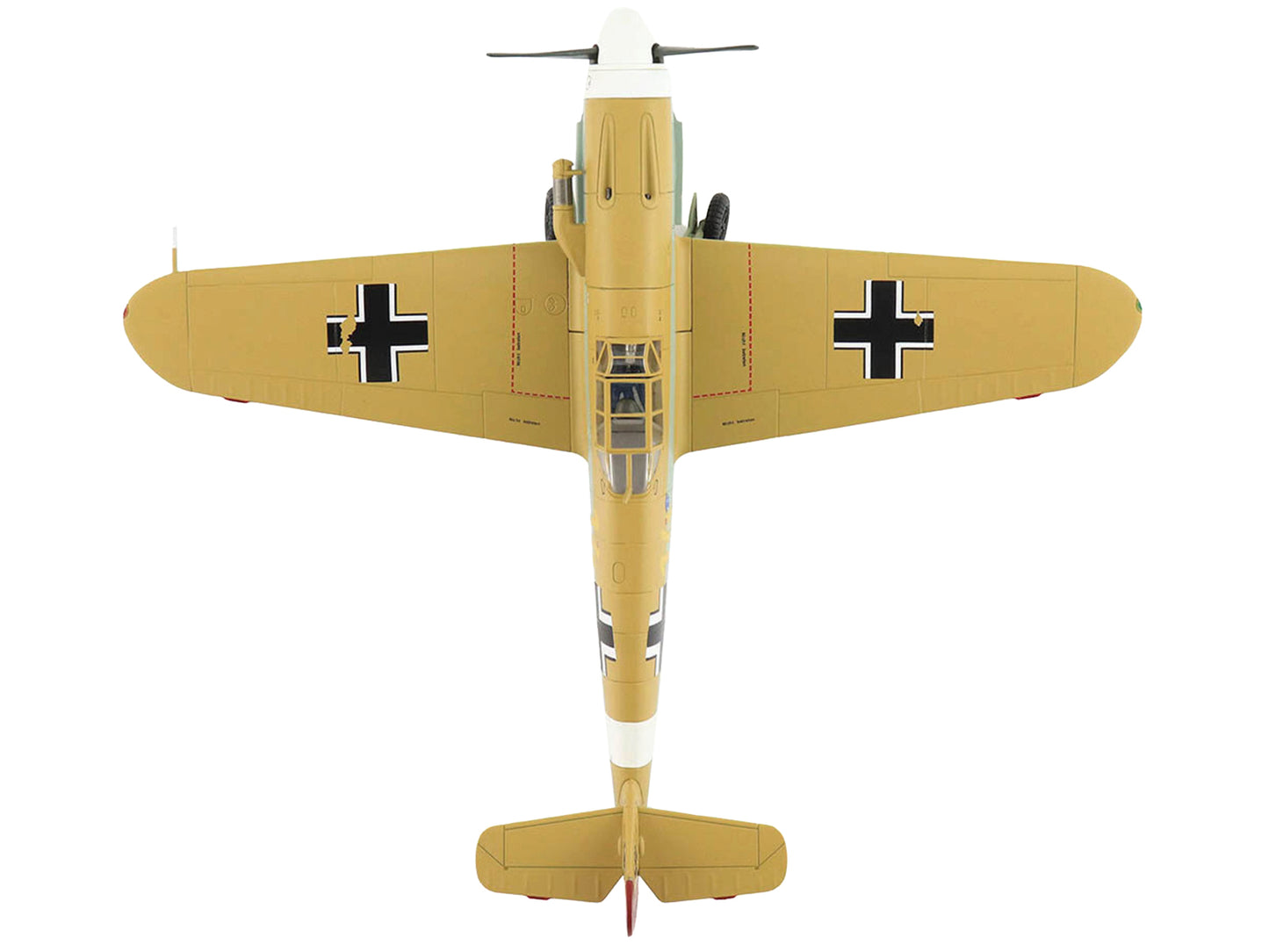 Messerschmitt BF 109F/G Fighter Aircraft "Star of Africa Lt. Hans-Joachim Marseille Libya" (1942) German Luftwaffe "Air Power Series" 1/48 Diecast Model by Hobby Master