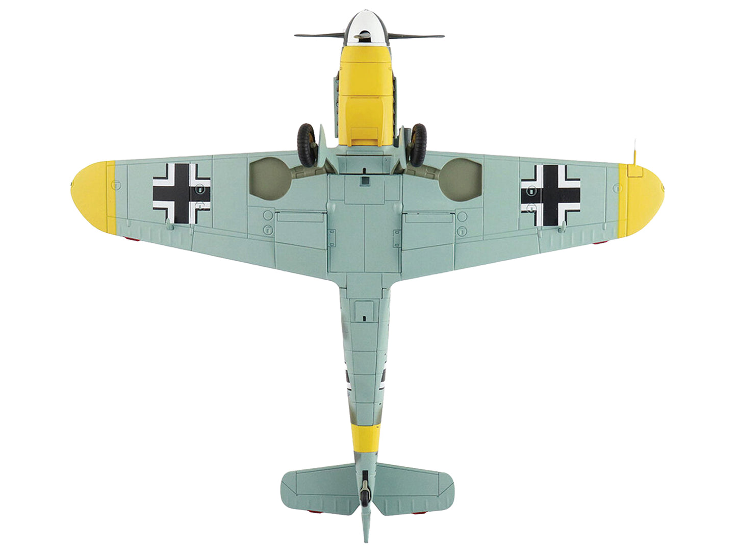 Messerschmitt Bf 109F-2 Fighter Aircraft "Black 7 Cabo Mecanico Zaro 2 Escuadrilla Azul Russia" (1942) Spanish Air Force "Air Power Series" 1/48 Diecast Model by Hobby Master