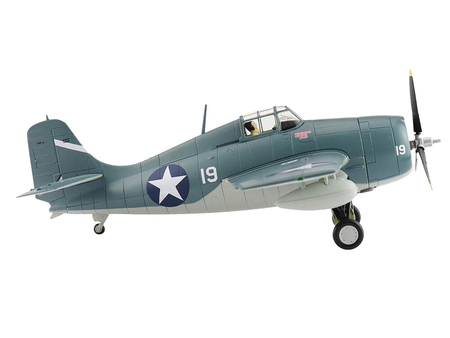 Grumman F4F-4 Wildcat Fighter Aircraft "Battle of Santa Cruz Lt. Swede Vejtasa VF-10 USS Enterprise" (1942) United States Navy "Air Power Series" 1/48 Diecast Model by Hobby Master