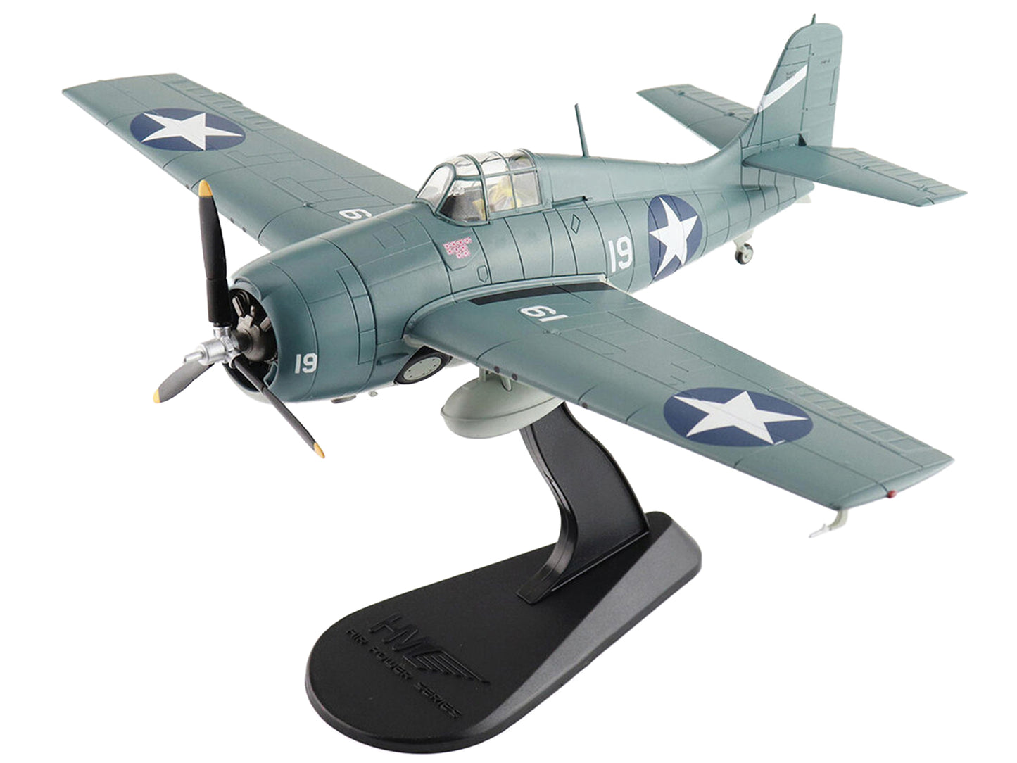 Grumman F4F-4 Wildcat Fighter Aircraft "Battle of Santa Cruz Lt. Swede Vejtasa VF-10 USS Enterprise" (1942) United States Navy "Air Power Series" 1/48 Diecast Model by Hobby Master