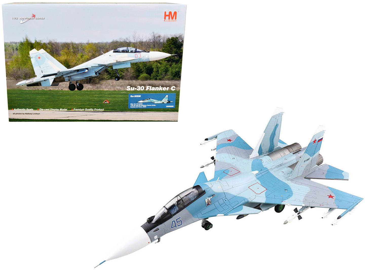 Sukhoi Su-30SM Flanker H Fighter Aircraft "22 GvIAP 11th Air and Air Defence Forces Army Russian Air Force" (2020) "Air Power Series" 1/72 Diecast Model by Hobby Master