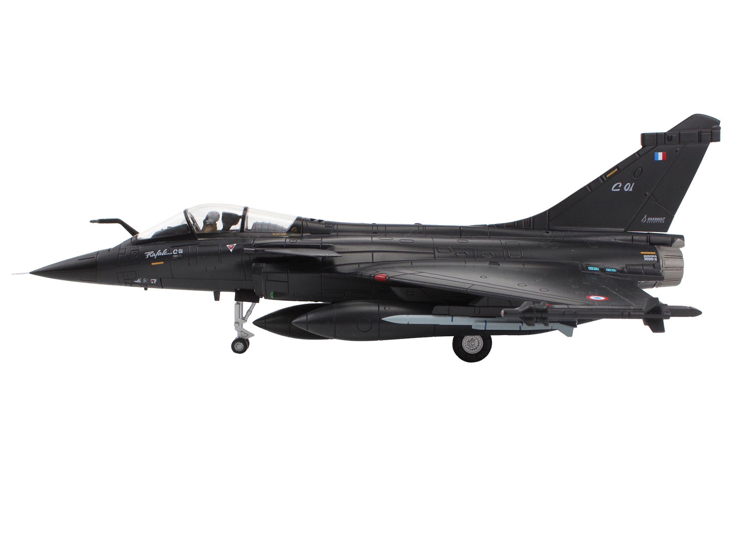 Dassault Rafale C Fighter Aircraft "C01 Farnborough Airshow" (1992) Armee de l'Air (French Air Force) "Air Power Series" 1/72 Diecast Model by Hobby Master