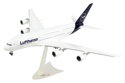 Airbus A380 Commercial Aircraft "Lufthansa" (D-AIMK) White with Dark Blue Tail 1/200 Plastic Model Airplane by Herpa