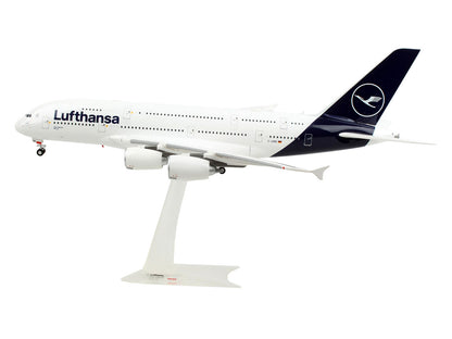 Airbus A380 Commercial Aircraft "Lufthansa" (D-AIMK) White with Dark Blue Tail 1/200 Plastic Model Airplane by Herpa