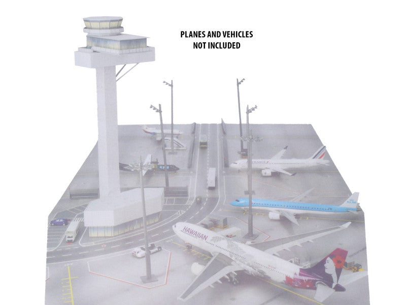 Airport Tower Cardboard Foldable Diorama for 1/200 Scale Models by Herpa