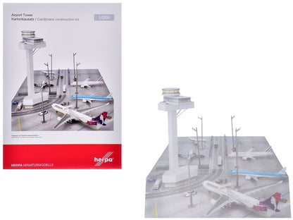 Airport Tower Cardboard Foldable Diorama for 1/200 Scale Models by Herpa