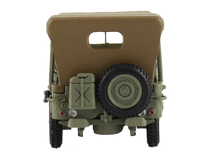 U.S. 1/4 ton Military Vehicle Olive Drab "Gen. Douglas MacArthur Leyte WWII" (1945) United States Army "Ground Power Series" 1/72 Diecast Model by Hobby Master