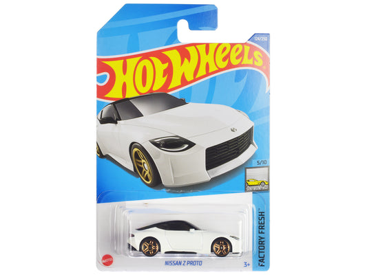 Nissan Z Proto White Metallic with Black Top "Factory Fresh" Series Diecast Model Car by Hot Wheels