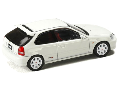 Honda Civic Type R (EK9) RHD (Right Hand Drive) Championship White "JDM64" Series 1/64 Diecast Model Car by Hobby Japan