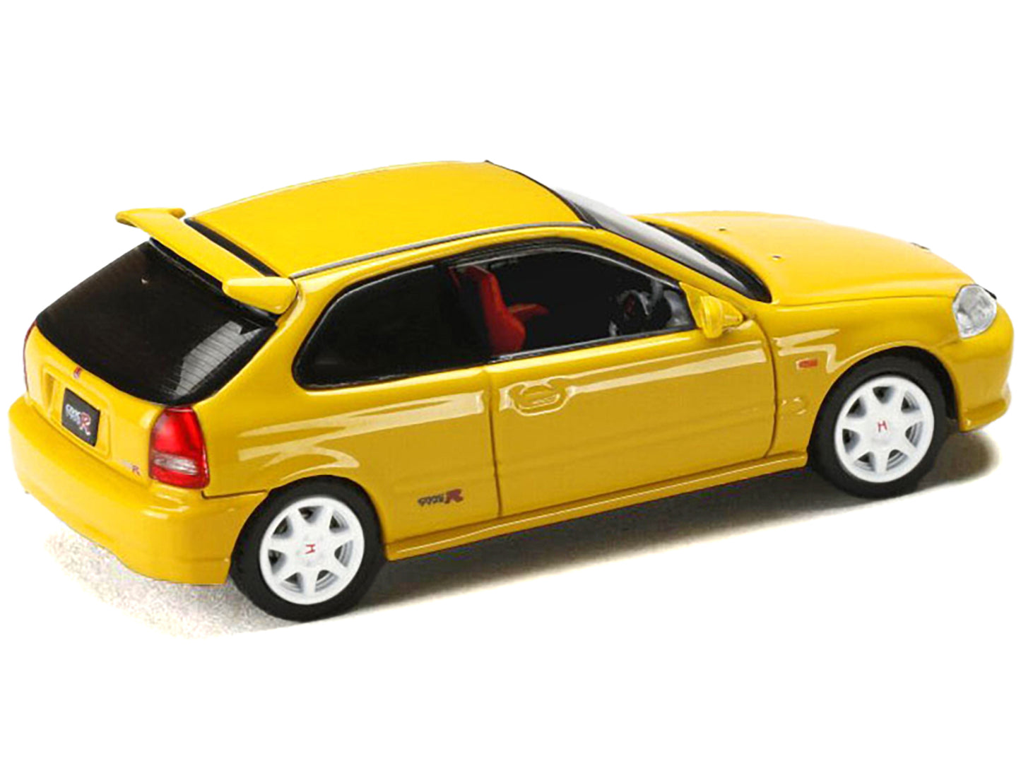 Honda Civic Type R (EK9) RHD (Right Hand Drive) Sunlight Yellow "JDM64" Series 1/64 Diecast Model Car by Hobby Japan