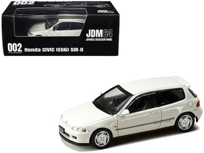 Honda Civic (EG6) SIR-II RHD (Right Hand Drive) Frost White "JDM64" Series 1/64 Diecast Model Car by Hobby Japan