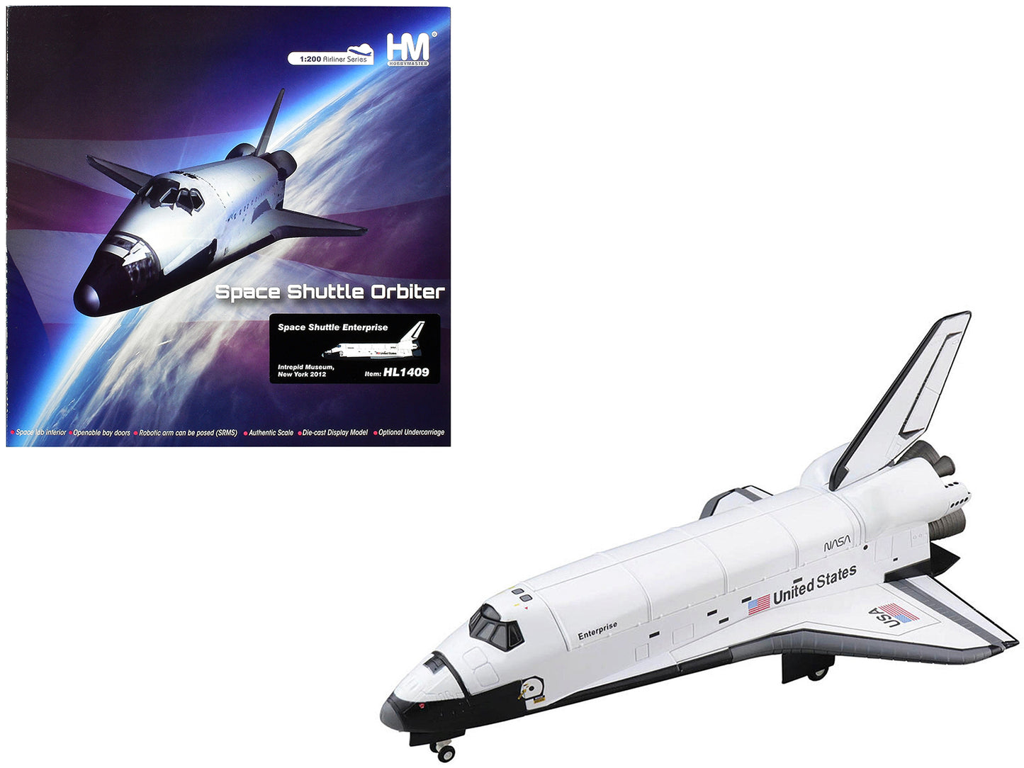 NASA Space Shuttle Enterprise "Intrepid Museum New York" (2012) "Airliner Series" 1/200 Diecast Model by Hobby Master