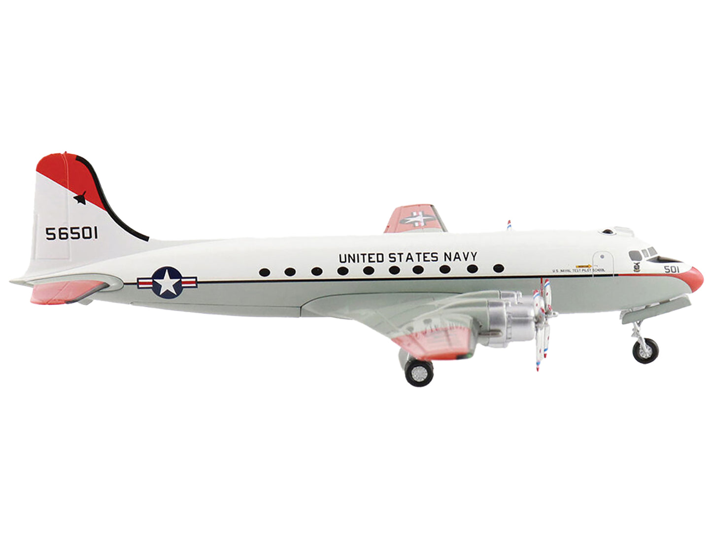 Douglas C-54Q Skymaster Transport Aircraft "US Navy Test Pilot School" (1973) United States Navy "Airliner Series" 1/200 Diecast Model by Hobby Master