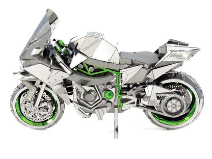 Model Kit Kawasaki Ninja H2R Motorcycle (Expert Difficulty) Steel Model by Metal Earth