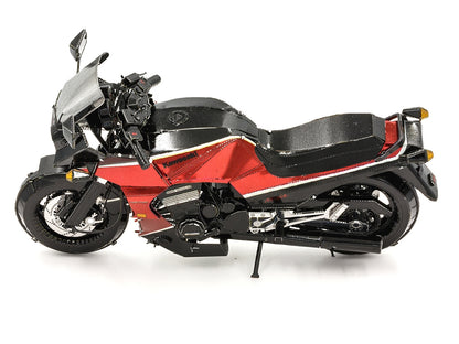 Model Kit Kawasaki GPz900R Motorcycle Red and Black (Challenging Difficulty) Steel Model by Metal Earth