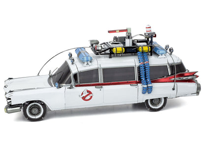 Model Kit Ecto-1 Car White "Ghostbusters" (1984) Movie (Challenging Difficulty) Steel Model by Metal Earth