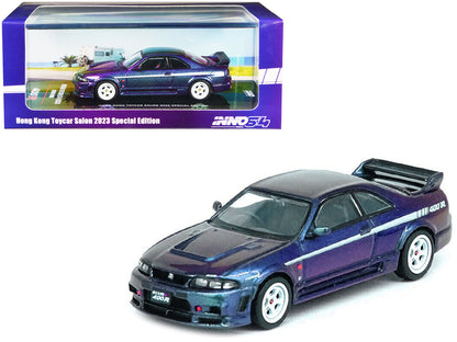 Nissan Skyline GT-R (R33) Nismo 400R RHD (Right Hand Drive) Midnight Purple II Metallic "Hong Kong Toycar Salon 2023 Special Edition" 1/64 Diecast Model Car by Inno Models