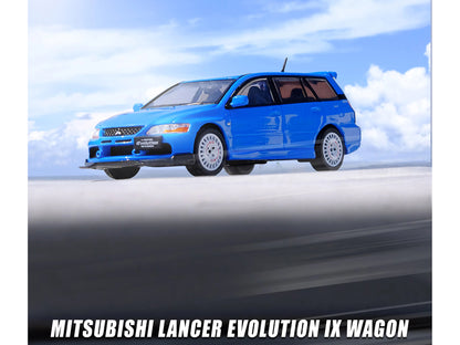 Mitsubishi Lancer Evolution IX Wagon RHD (Right Hand Drive) Blue 1/64 Diecast Model Car by Inno Models