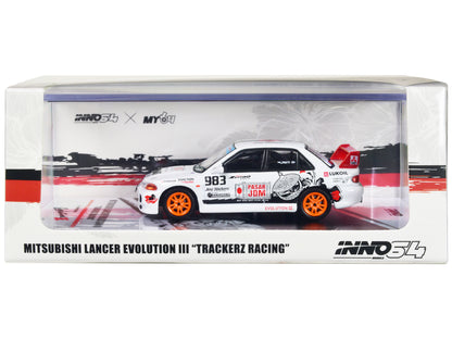 Mitsubishi Lancer Evolution III RHD (Right Hand Drive) #983 "Trackerz Racing" 1/64 Diecast Model Car by Inno Models