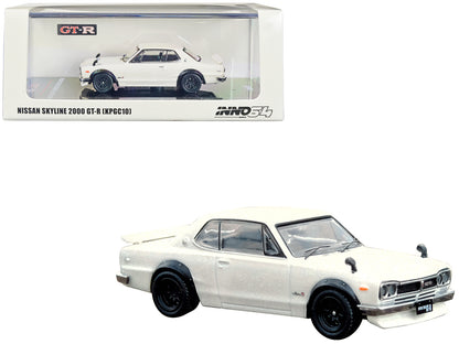 Nissan Skyline 2000 GT-R (KPGC10) RHD (Right Hand Drive) White 1/64 Diecast Model Car by Inno Models