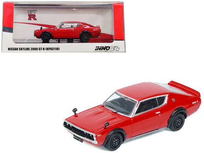 Nissan Skyline 2000 GT-R (KPGC110) RHD (Right Hand Drive) Red 1/64 Diecast Model Car by Inno Models