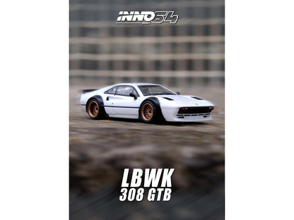 LBWK (Liberty Walk) 308 GTB White 1/64 Diecast Model Car by Inno Models