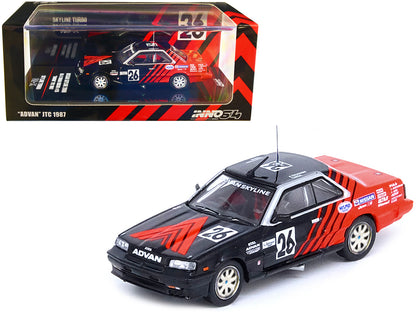 Nissan Skyline 2000 RS-X Turbo (DR30) RHD (Right Hand Drive) #26 Kenji Takahashi - Takao Wada "Advan" JTC "All Japan Touring Car Championship" (1987) 1/64 Diecast Model Car by Inno Models