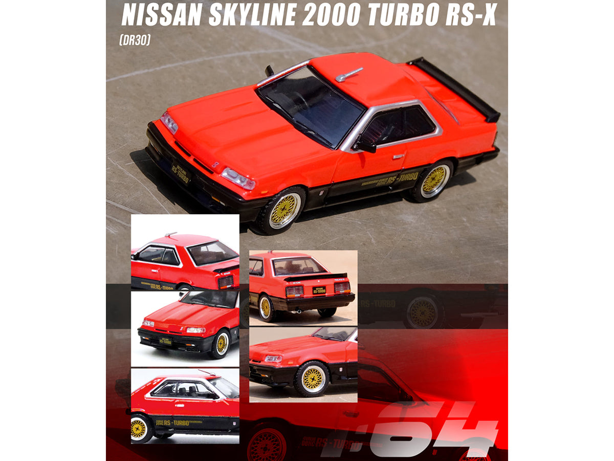 Nissan Skyline 2000 RS-X Turbo (DR30) RHD (Right Hand Drive) Red and Black 1/64 Diecast Model Car by Inno Models