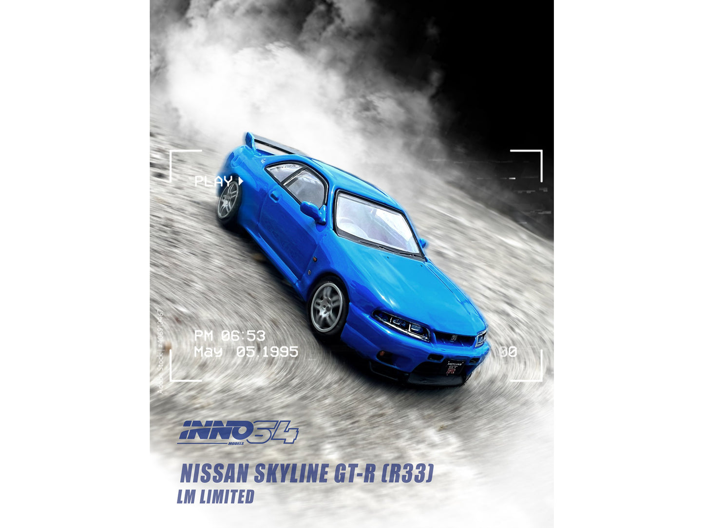 Nissan Skyline GT-R (R33) RHD (Right Hand Drive) Blue "LM Limited" 1/64 Diecast Model Car by Inno Models