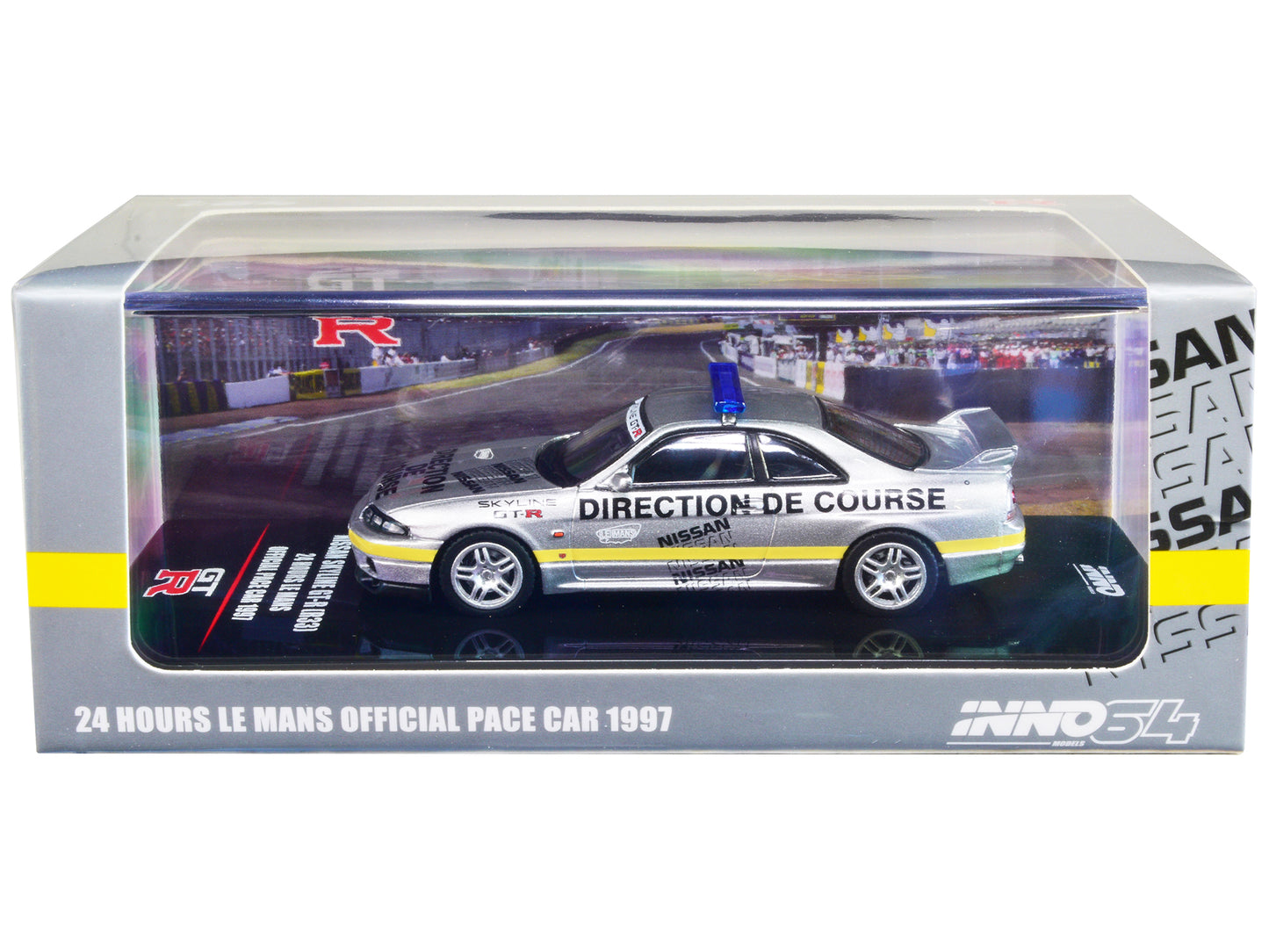 Nissan Skyline GT-R (R33) RHD (Right Hand Drive) "24 Hours of Le Mans - Official Pace Car" (1997) 1/64 Diecast Model Car by Inno Models