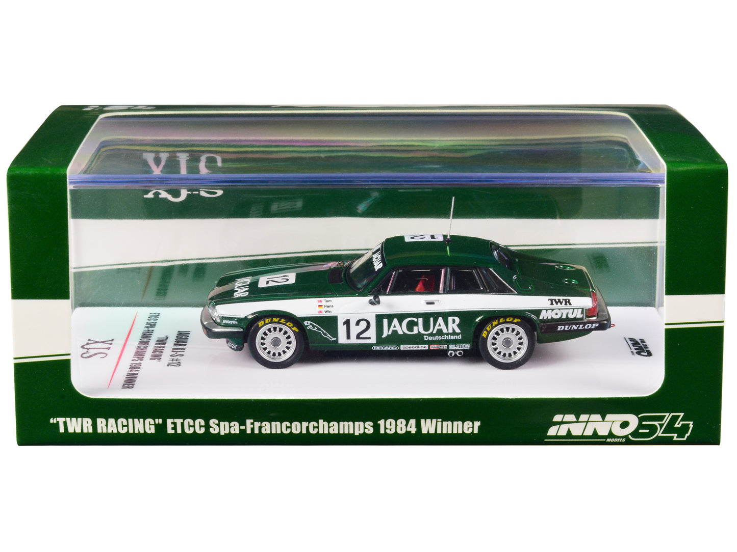 Jaguar XJ-S RHD (Right Hand Drive) #12 "TWR Racing" Winner ETCC (European Touring Car Championship) Spa-Francorchamps (1984) 1/64 Diecast Model Car by Inno Models