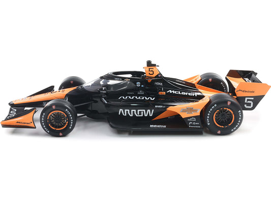 Dallara IndyCar #5 Pato O'Ward "Arrow" Arrow McLaren (Road Course Configuration) "NTT IndyCar Series" (2025) 1/18 Diecast Model Car by IXO Models