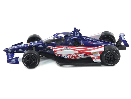 Dallara IndyCar #14 Santino Ferrucci "Homes For Our Troops" AJ Foyt Racing (Super Speedway Configuration) "NTT IndyCar Series" (2025) 1/64 Diecast Model Car by IXO Models